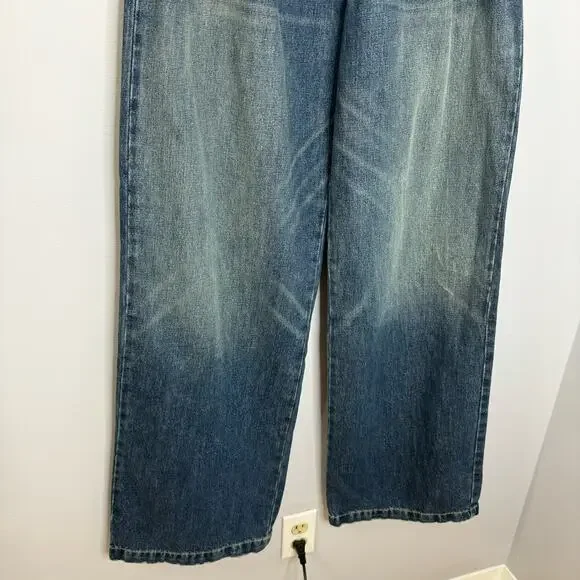 Denimist Free People Blair Double Pleat Jeans Relaxed Fit High Rise Women's 30